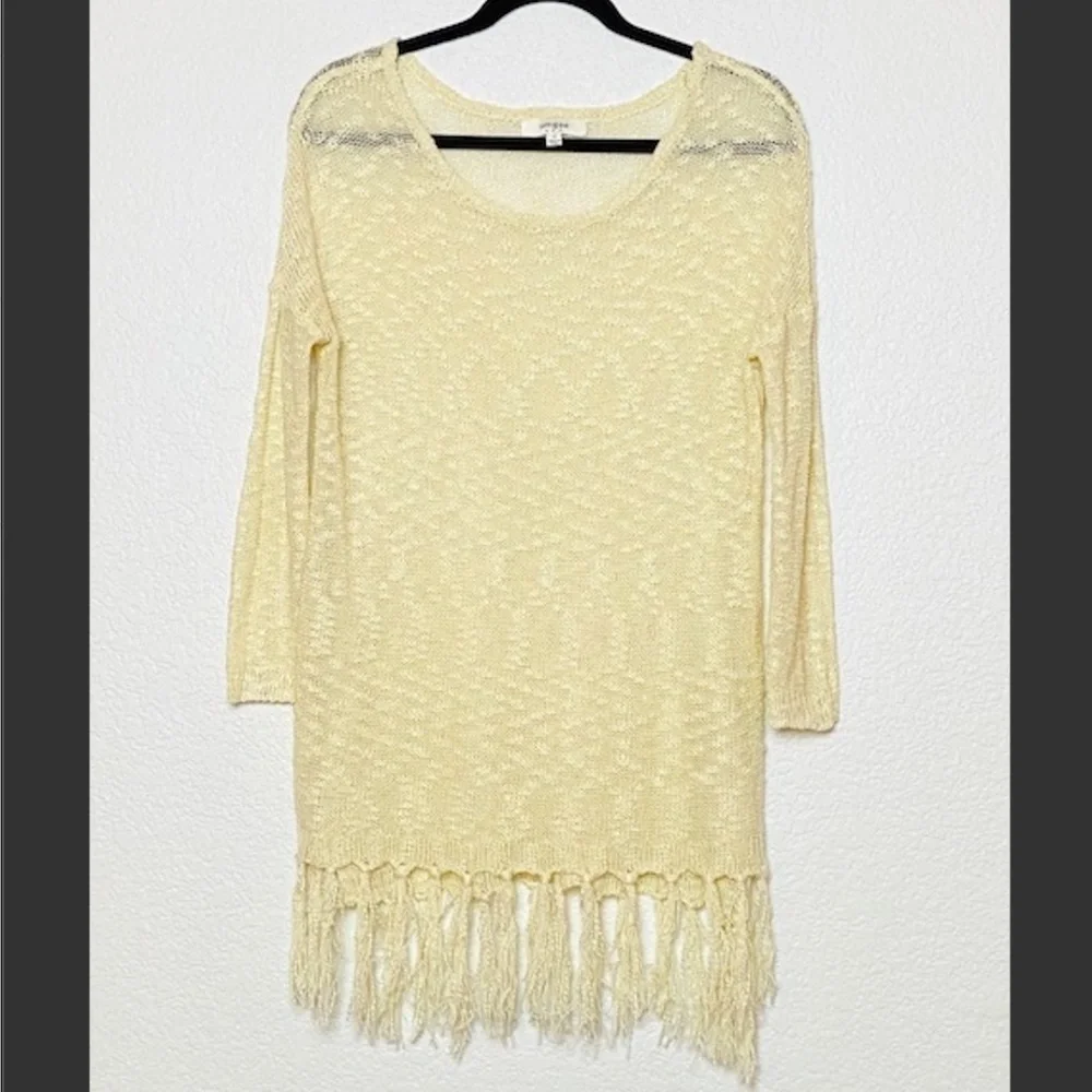 Umgee | Cream Long Sleeve Open Weave Sweater S - Picture 1 of 3